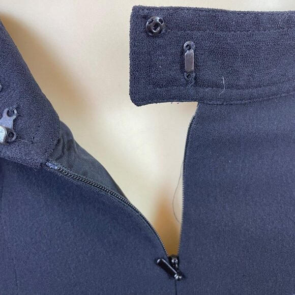 Finity Studio Women's Black Silk Pencil Skirt With Back Slit Size 4 - New - Picture 4 of 8